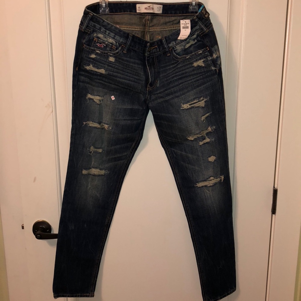 Hollister ripped super skinny jeans